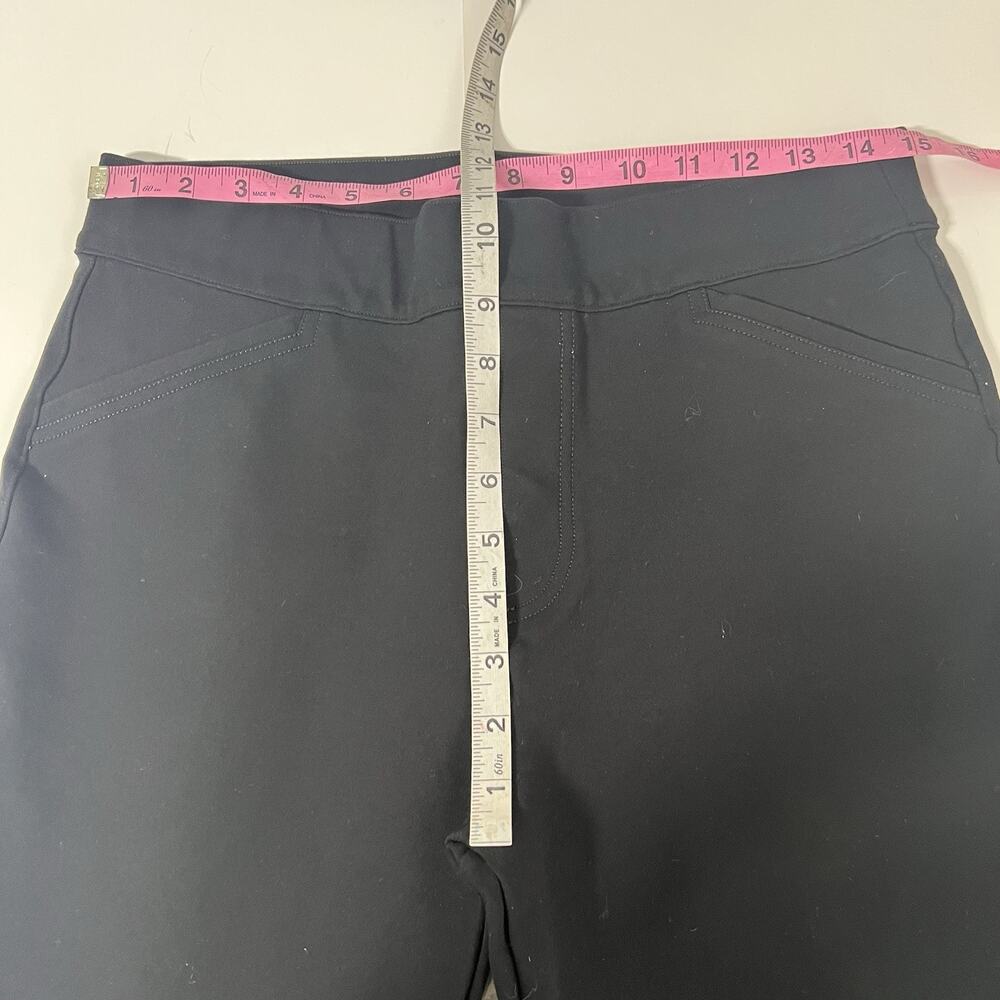 Spanx Womens High Rise Skinny Capri Pants Large Petite PL Black Pull On Stretch - Picture 10 of 13
